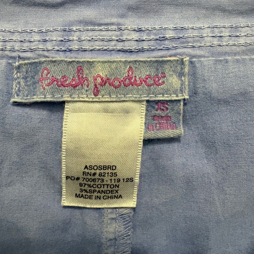 Fresh Produce Womens Skirt Blue Utility Mini Cotton Stretch Cargo Pocket Size XS - Picture 3 of 13